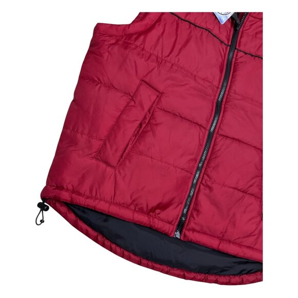 MARLBORO NWT Cigarettes Vintage Red Winter Puffer Parka Vest Mens Small - Picture 6 of 6